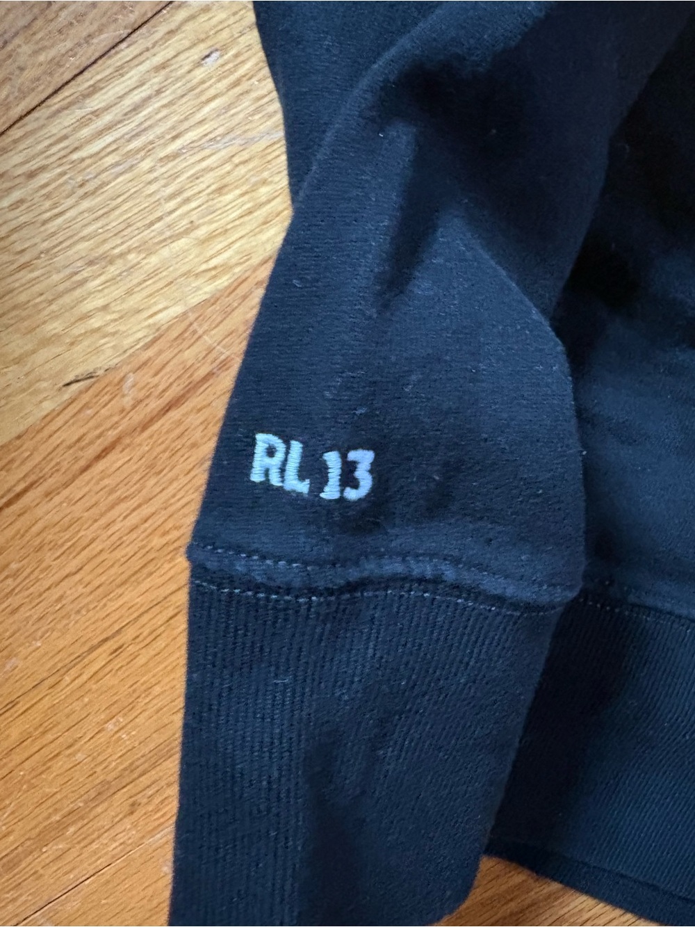 Ralph Lauren Black Hoodie with Polo Label - Picture 2 of 4